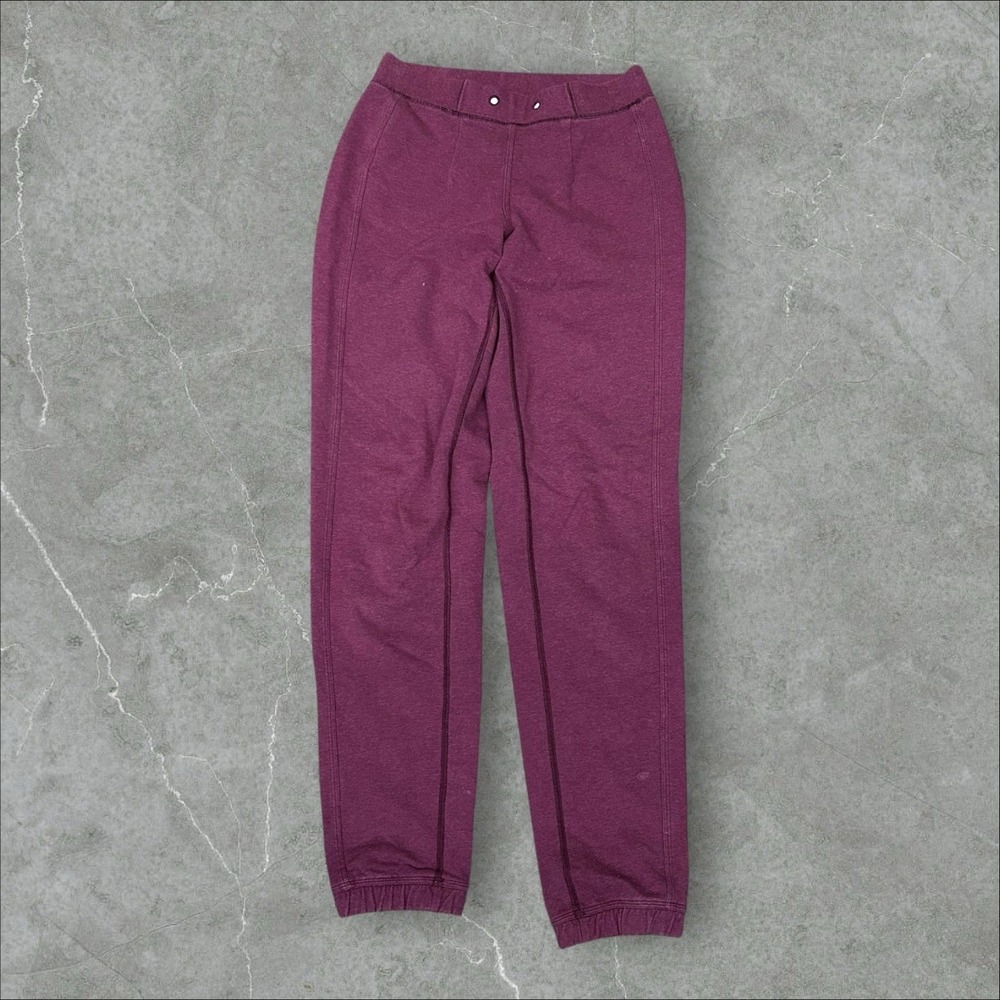 Lululemon Jogger Pants Womens Small Purple Elastic Cuffs Athletic Athleisure